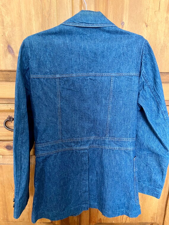 Vintage 70s Maverick denim jeans mens blazer jack… - image 7