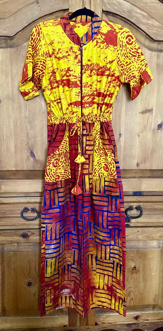 colorful batik cotton jumpsuit