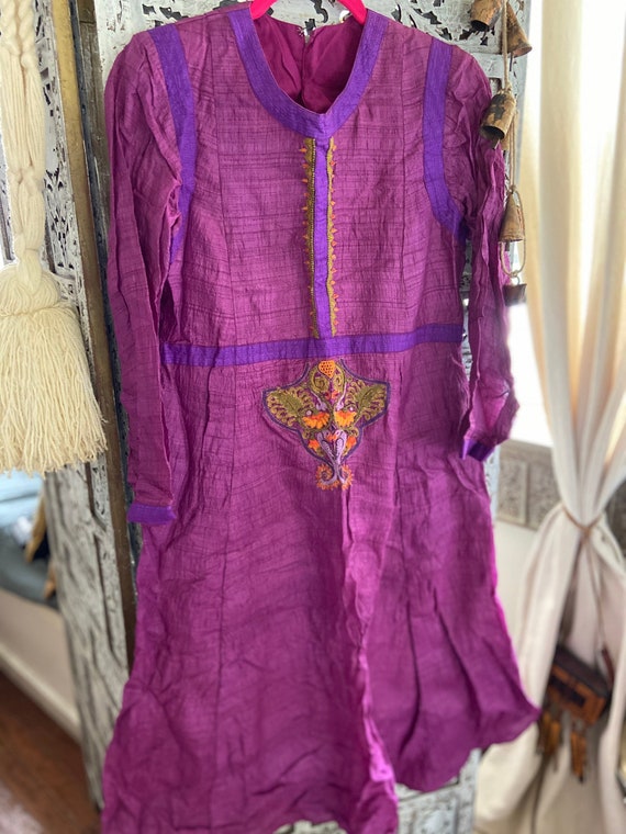 Indian goddess dress kurta purple & fuschia - image 1