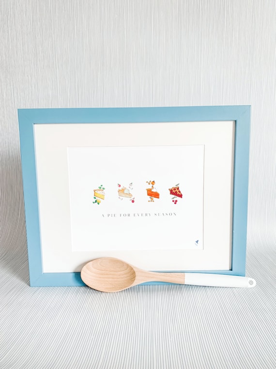 Pie For Every Season Art Print: Vintage Kitchen Baking Decor