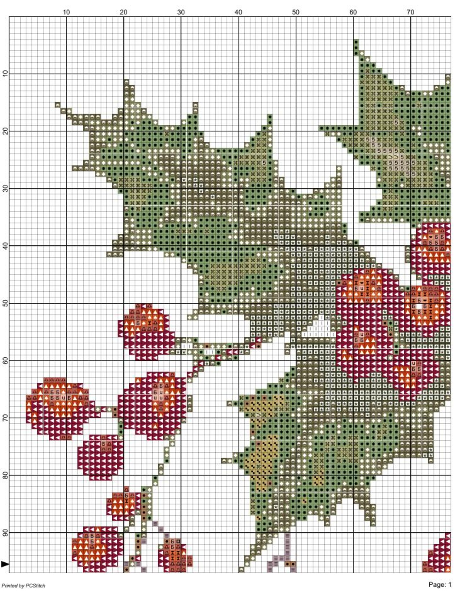 Holly and Ornaments Cross Stitch Pattern: Christmas Decor (digital PDF ...