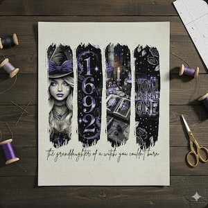 Witch You Couldn&#39;t Burn Cross Stitch Pattern: Gothic Feminist Sampler (PDF Pattern Keeper Compatible)