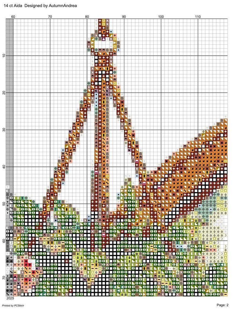 Tropical Window Counted Cross Stitch Pattern, Botanical Sunroom ...