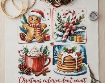 Christmas Food Cross Stitch Pattern: Holiday Kitchen Decor (PDF Pattern Keeper Compatible)