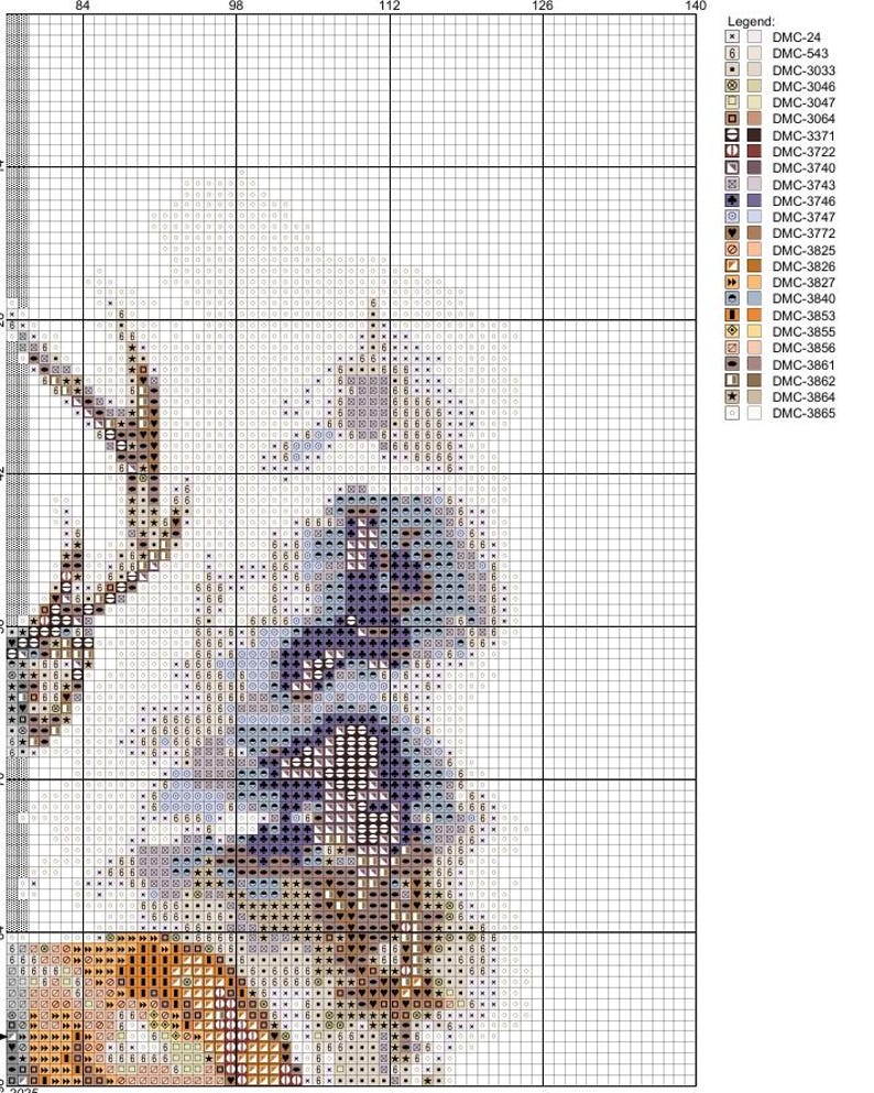 Majestic Stag Cross Stitch Pattern – Winter Deer Needlepoint (PDF ...