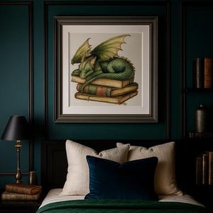 Motif de point de croix compté Dragon Books Fantasy Chart ~ Téléchargement numérique PDF ~ Grille de broderie conviviale ~ Best-seller de broderie