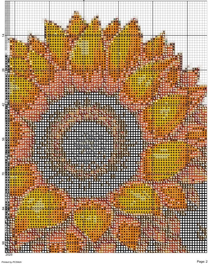 Faith Hope Love Sunflowers in Mason Jars Counted Cross Stitch Pattern ...