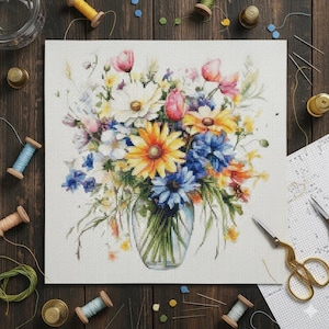 Blooming Beauty Counted Cross Stitch Pattern PDF for Pattern Keeper, Instant Download