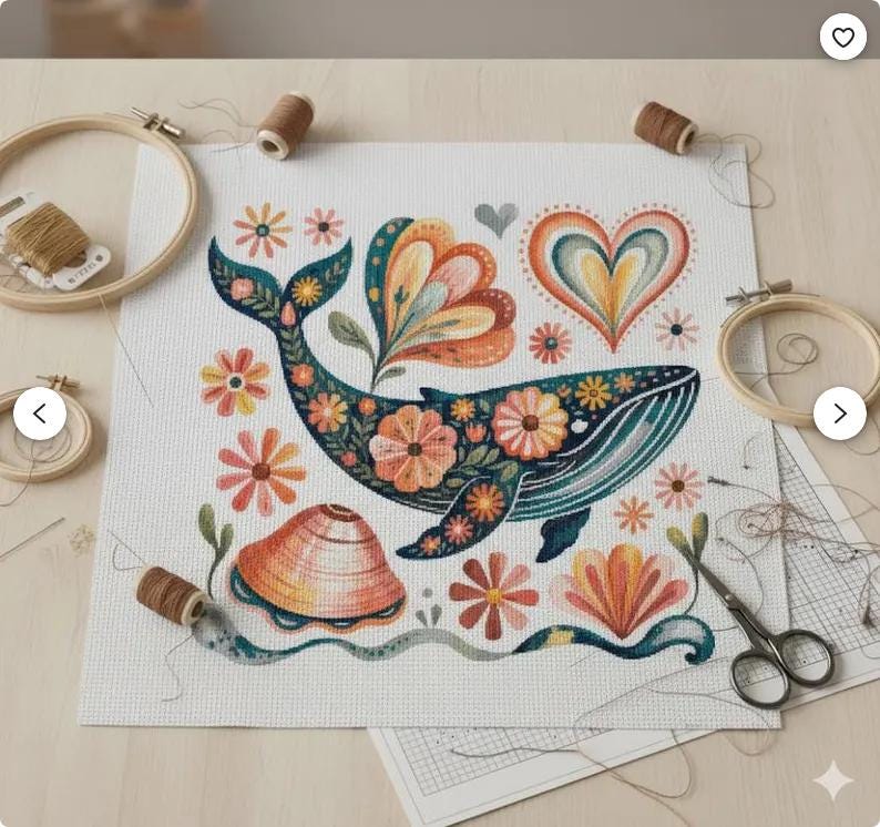 Sea Life Counted Cross Stitch Pattern Bundle: Ocean Animals (PDF ...