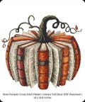 Book Pumpkin Cross Stitch Pattern: Literary Fall Decor (PDF Download