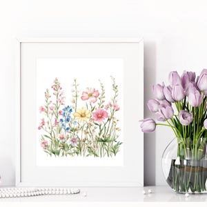Kruissteekpatroon landhuisje wilde bloemen grafiek - pdf digitale download ~ patroon houdervriendelijk ~ borduurset ~ ontwerpen