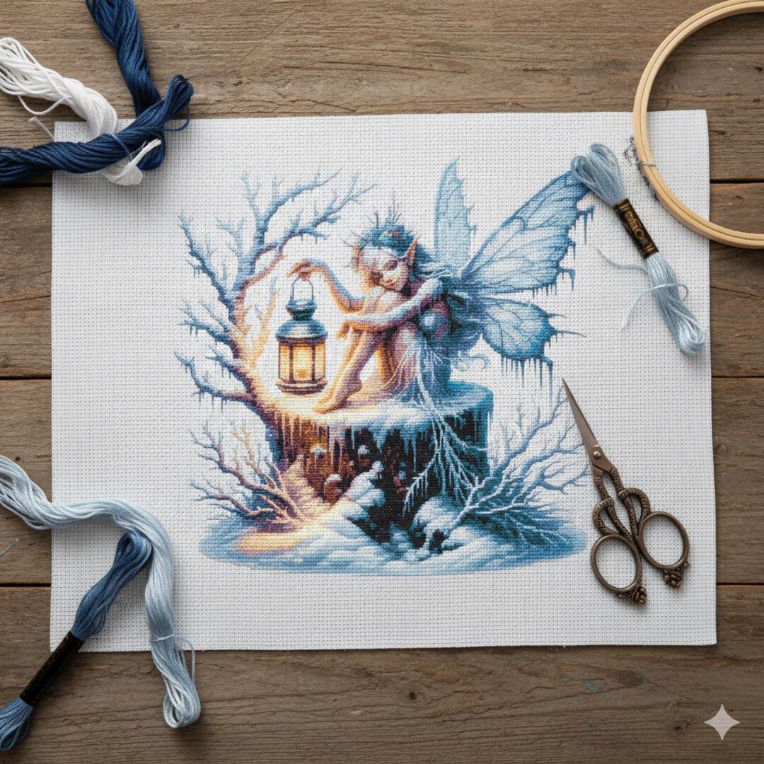 Winter Fairy Cross Stitch Pattern - Digital PDF - Etsy