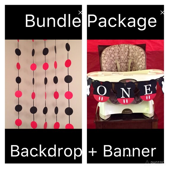Mickey Mouse Birthday Banner One Banner Mickey Mouse Highchair