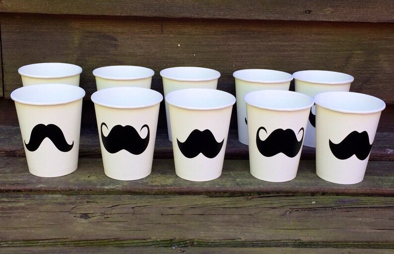 Mustache Birthday Party Cups Mustache Baby Shower Cups Etsy