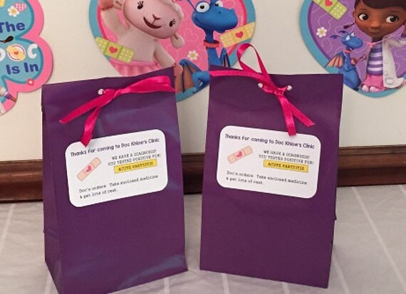 Personalized Doc Mcstuffins Birthday Party Favor Bags Doc Etsy