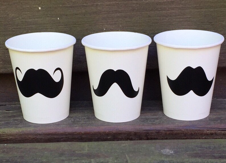 Mustache Birthday Party Cups Mustache Baby Shower Cups Etsy