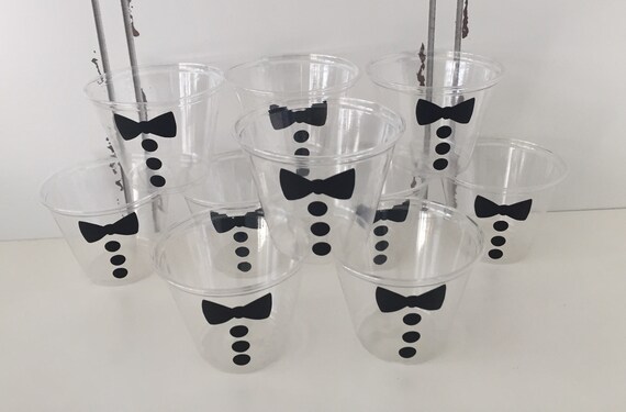 Bow Tie Birthday Party Cups, Bow Tie Baby Shower Supplies, Little Man Cups, It's A Boy Party Cups, Gender Reveal Cups Il_570xn