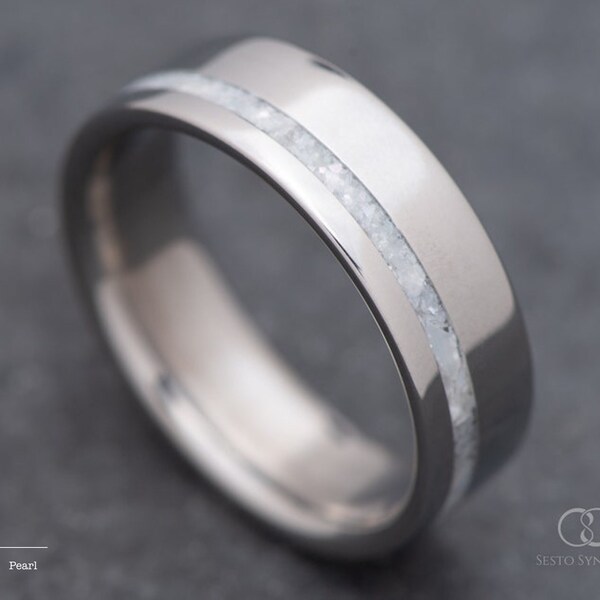 Ring With Inlaid Pearls