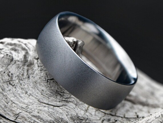 Titanium Ring FREE ENGRAVING the Crest Domed Profile Men s Wedding
