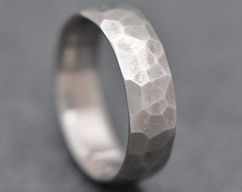 The Titan | FREE ENGRAVING | Titanium Ring with Faceted Finish | 8mm | Wedding Ring | Custom Made For You