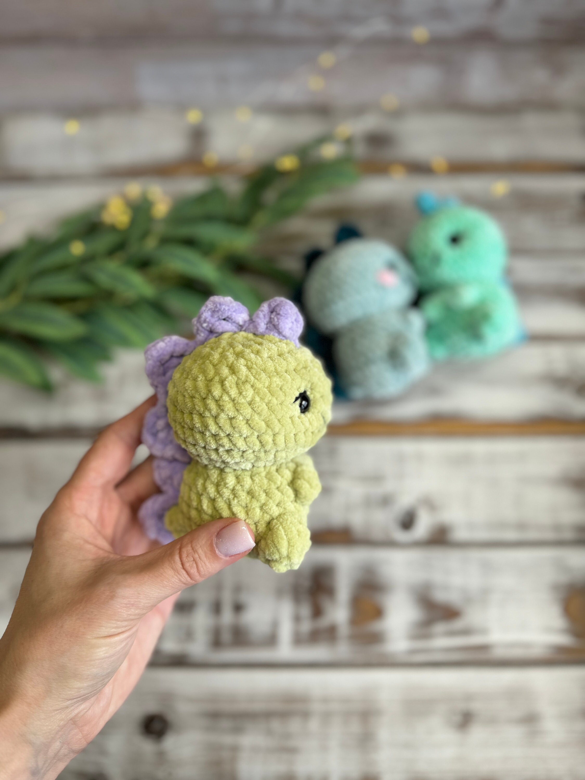 Crochet Dinosaur Dragon Raptor Dino T-rex Amigurumi Baby Plush Toy ...