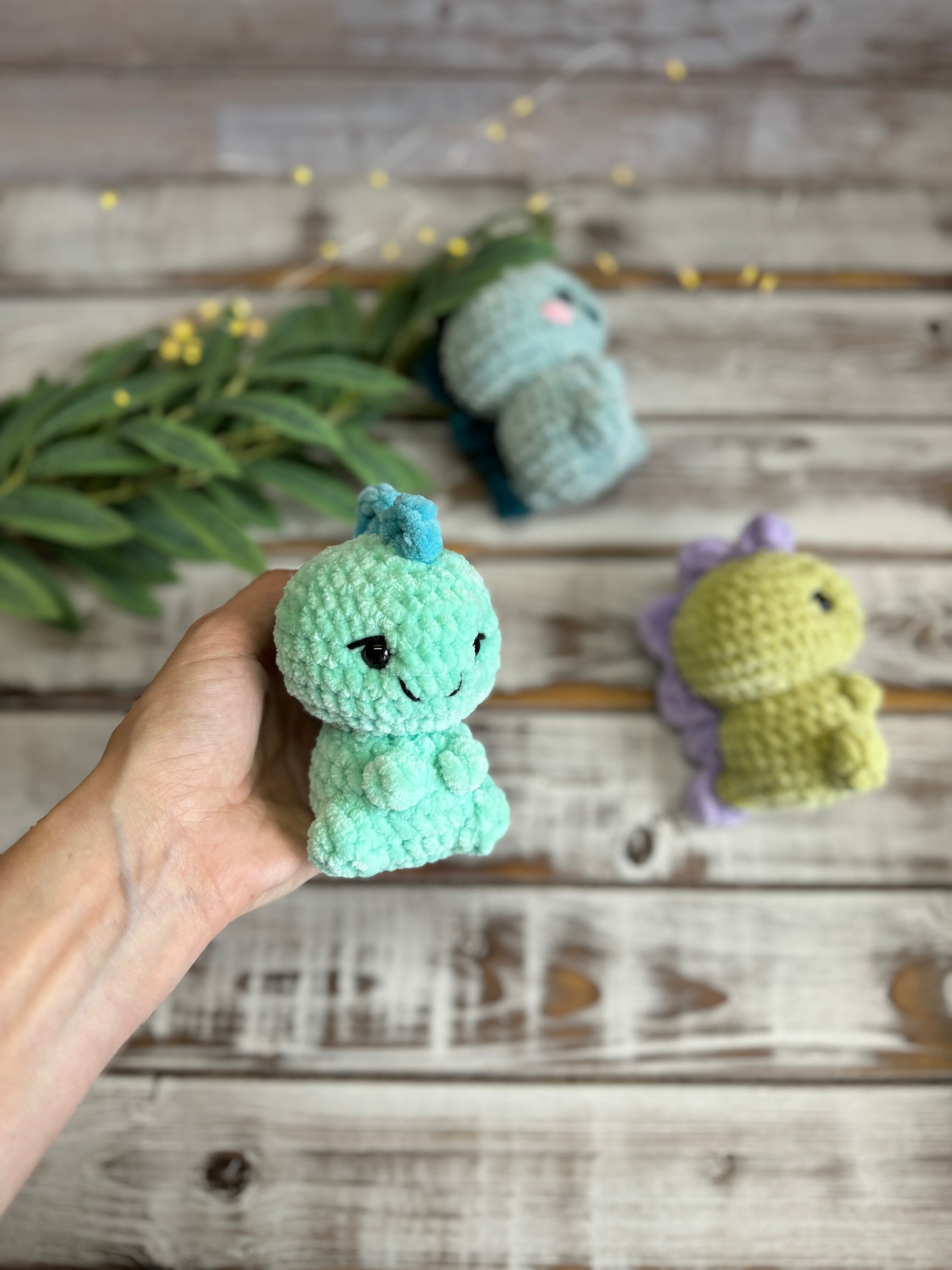 Crochet Dinosaur Dragon Raptor Dino T-rex Amigurumi Baby Plush Toy ...