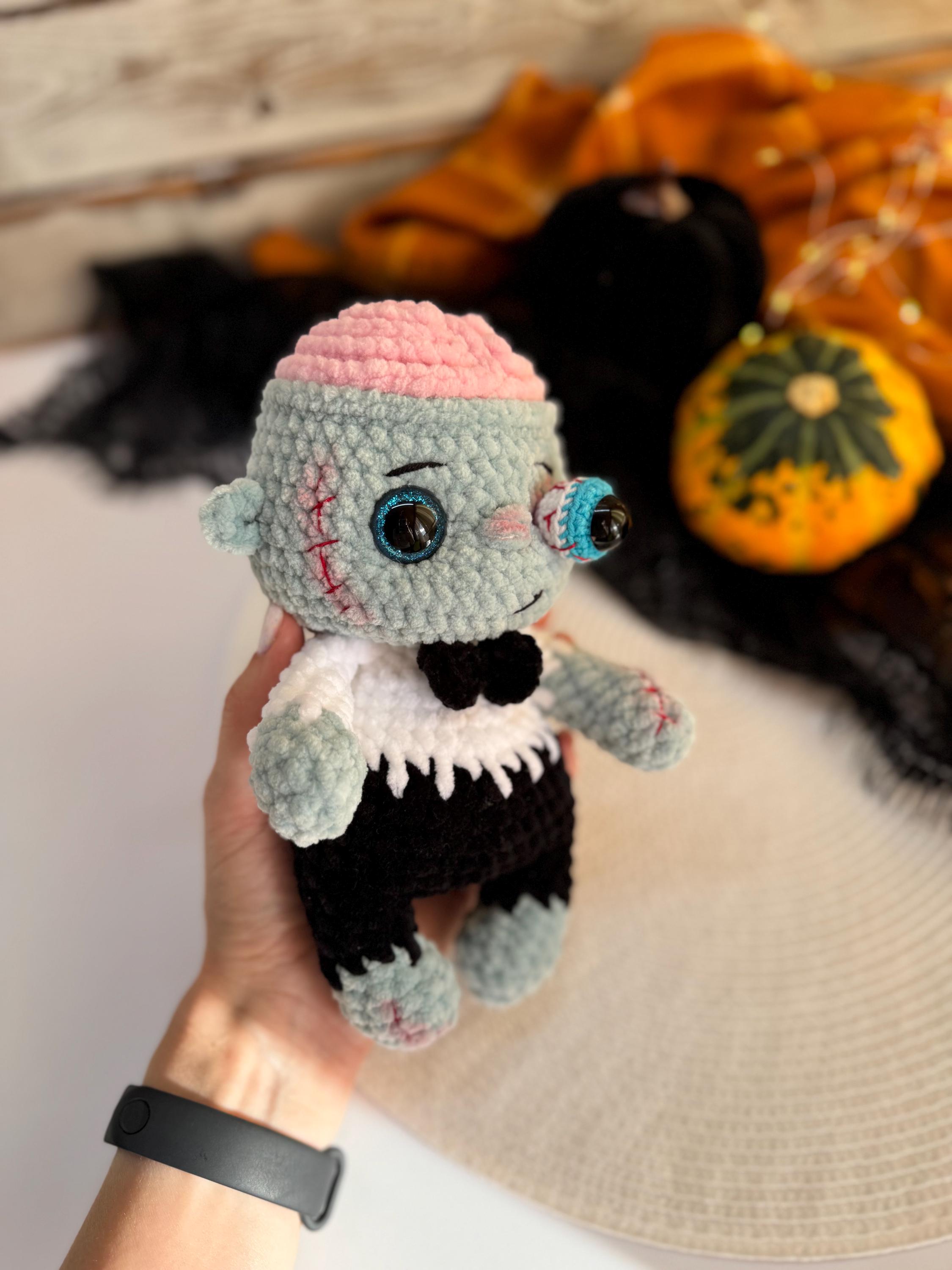 ハロウィンゾンビの不気味なおもちゃ、かぎ針編みのハロウィン装飾