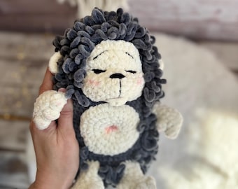 Handmade Crochet Hedgehog Plush Toy – Soft Amigurumi Hedgehog – Cute Stuffed Animal, 1st birthday Newborn Gift and Baby Shower gift
