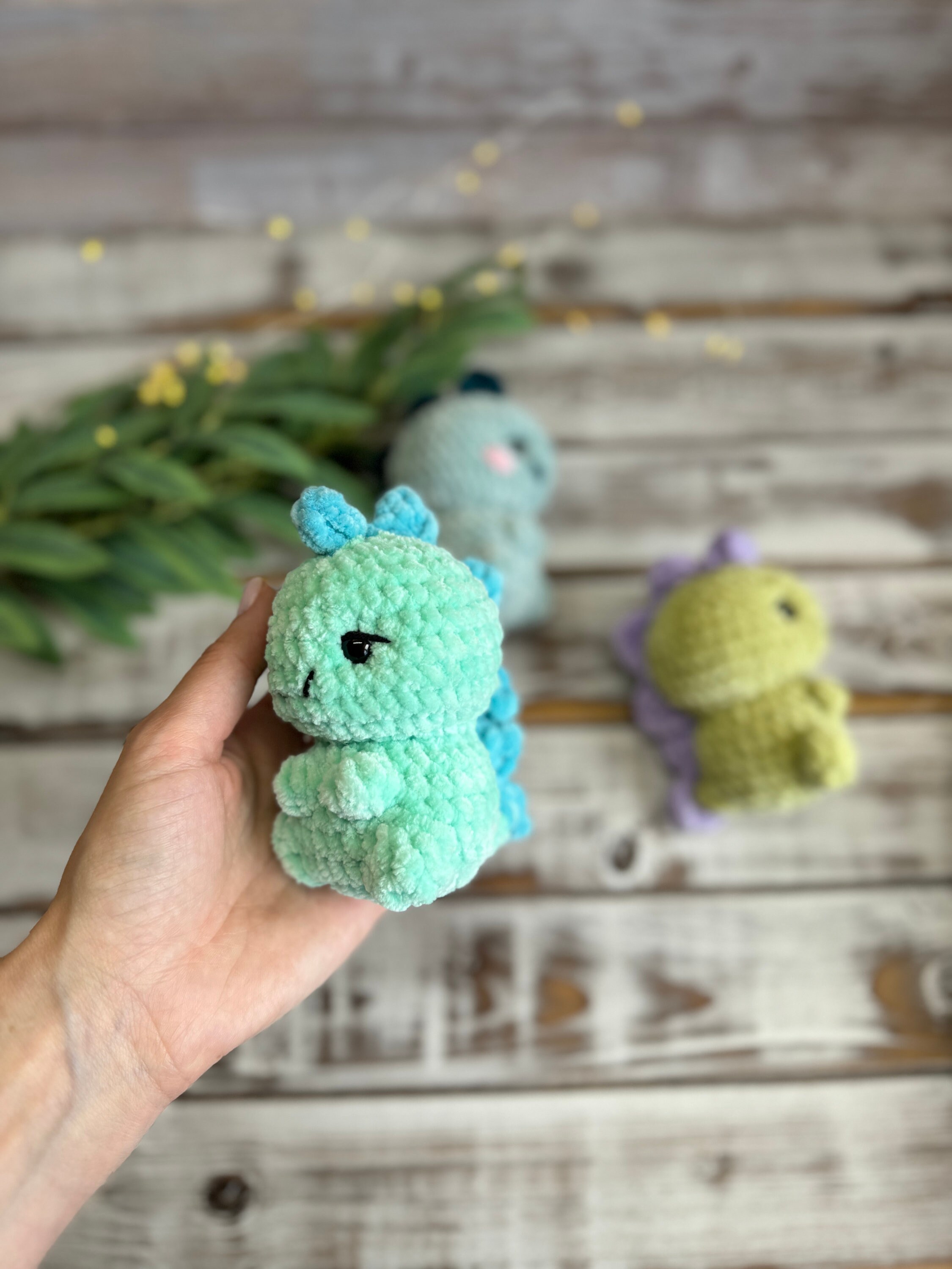 Crochet Dinosaur Dragon Raptor Dino T-rex Amigurumi Baby Plush Toy ...
