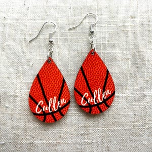 Custom Basketball Earrings // Basketball // Custom Earrings // School Spirit