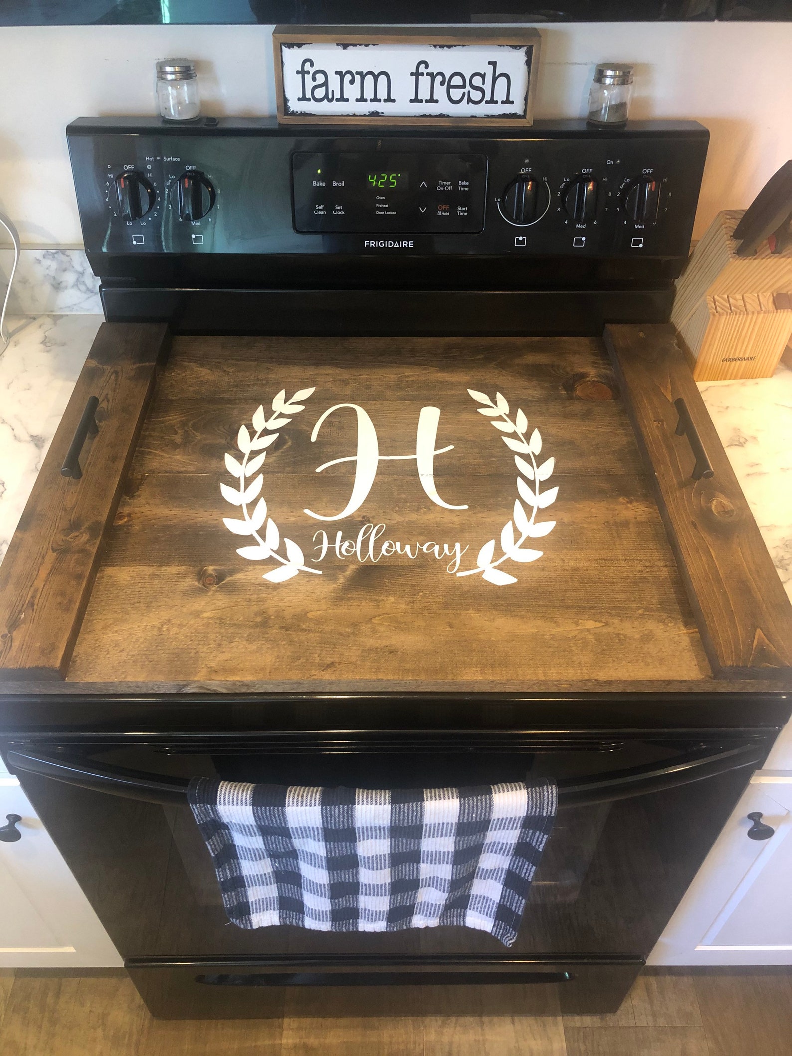 Wooden stove cover Etsy