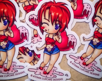 Kawaii Chibi Anime Vinyl Sticker "Sugarcoated" - 2 Inches