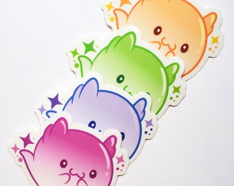 Spoopy Ghost Clear Vinyl Sticker | 3 Inch Kawaii Halloween Sticker