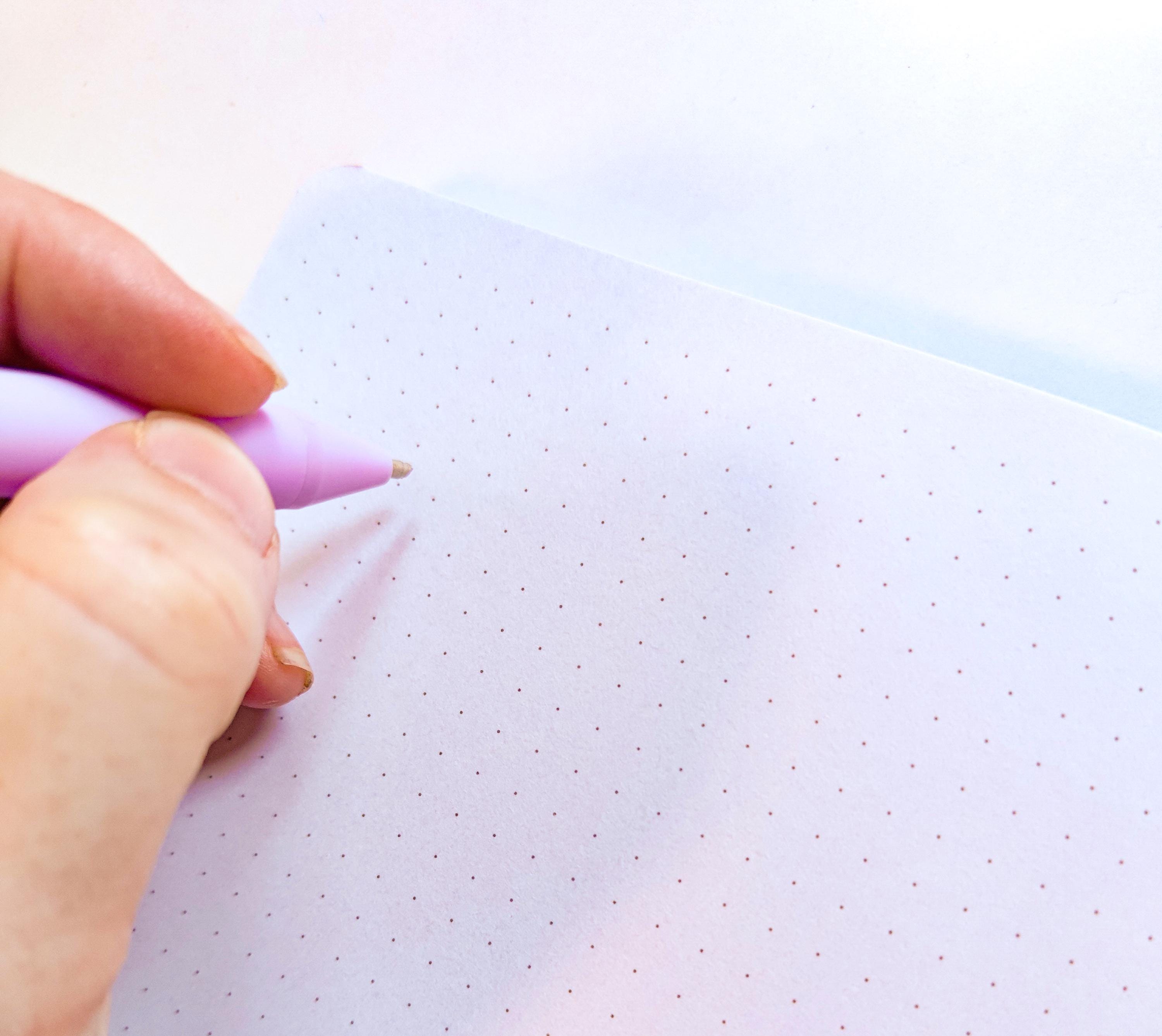 Pastel Kawaii Moon and Stars A5 Dot Grid Journal | Crescent Moon Purple ...
