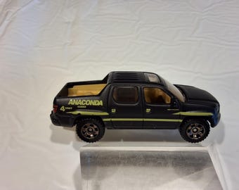 Matchbox 2007 Matte Black Honda Ridgeline Anaconda metal diecast pickup, Made in Thailand in 2016 (not in box).
