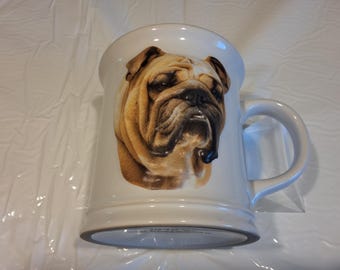 Vintage Bull Dog Embossed 3-D Ceramic Coffee Mug, 12 oz, XPRES best friend originals, 2003 XPRES Corp/Barbara Augello