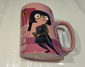 Disney Store Incredibles Edna Mode Ceramic Coffee Mug, 20 oz, Made in Thailand