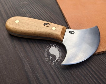Leather Cutting Knife, Blacksmith Forged Tool