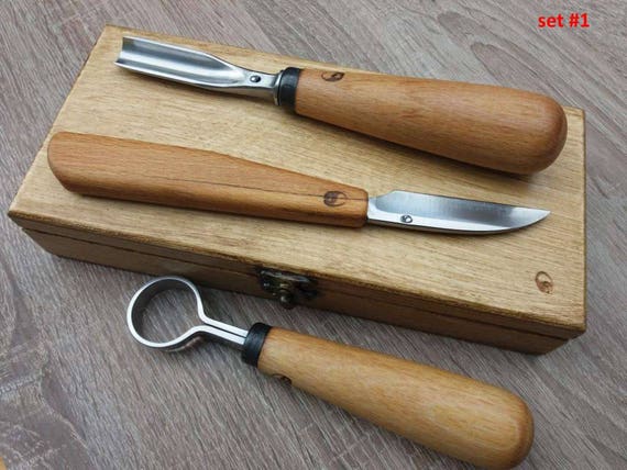 Spoon Carving Kit. Forged by Hand. Spoon Carving Tools. Scorp 