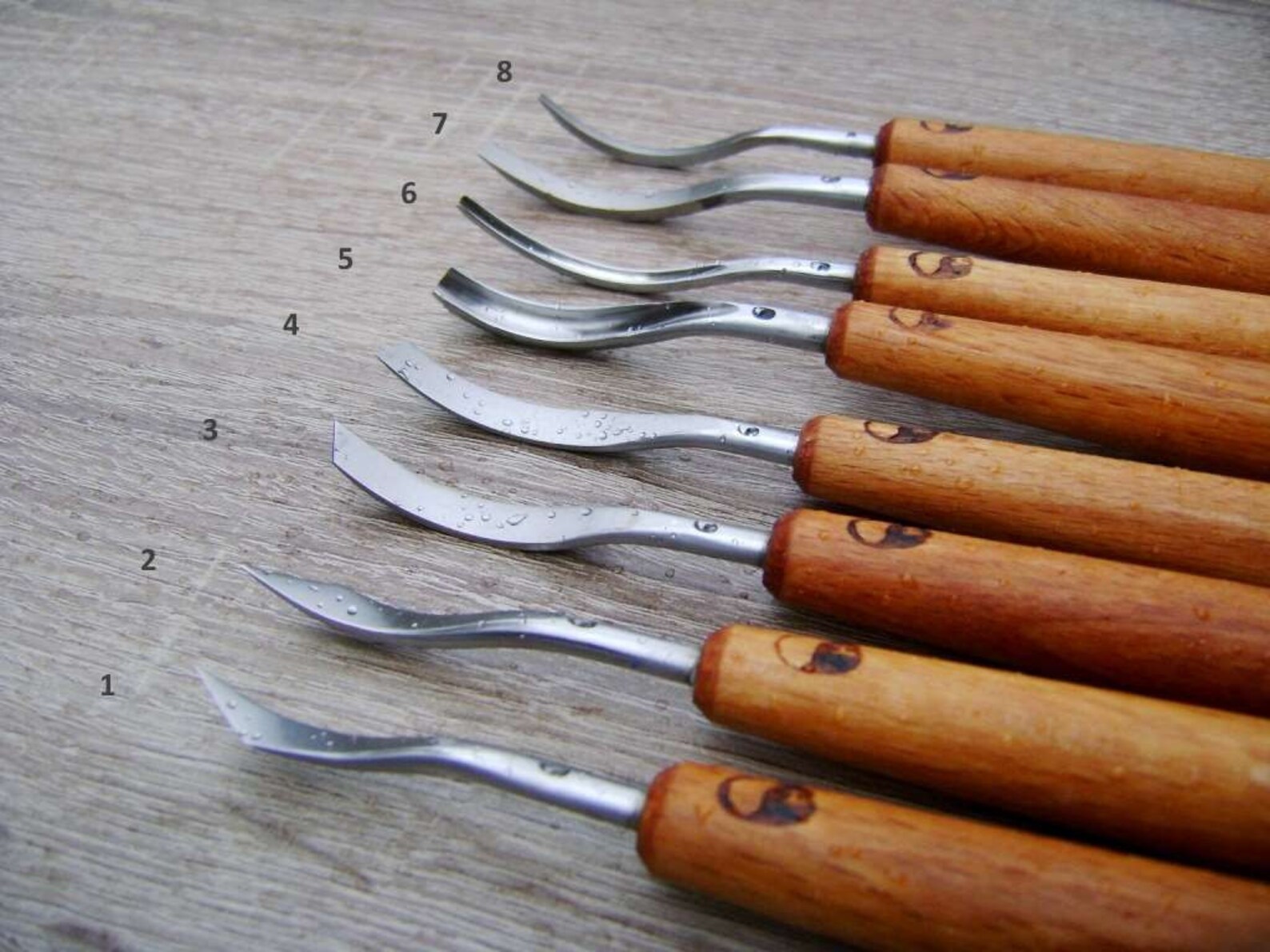 Wood carving tools. by hand. Wood carving chisels. Mini Etsy