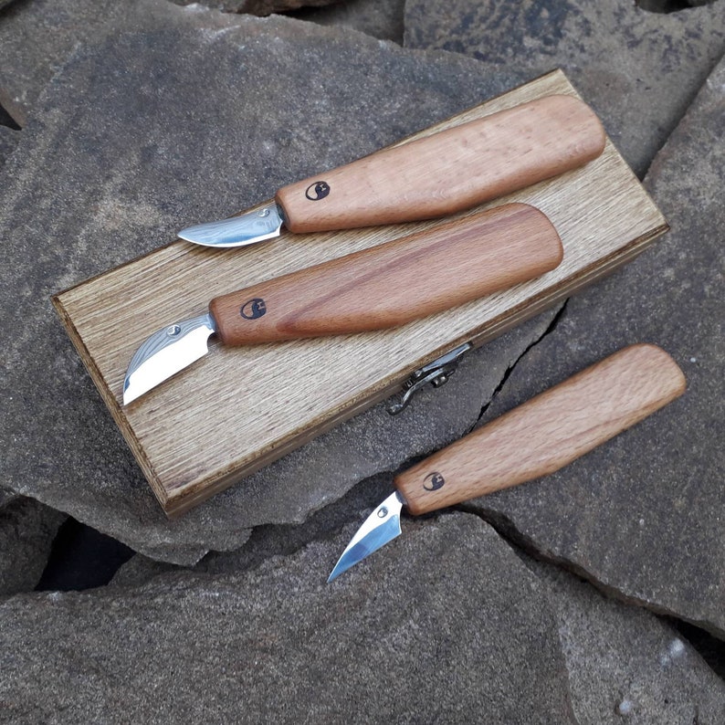 Chip Carving Knives. Woodcarving Knife. Hand Knives Etsy