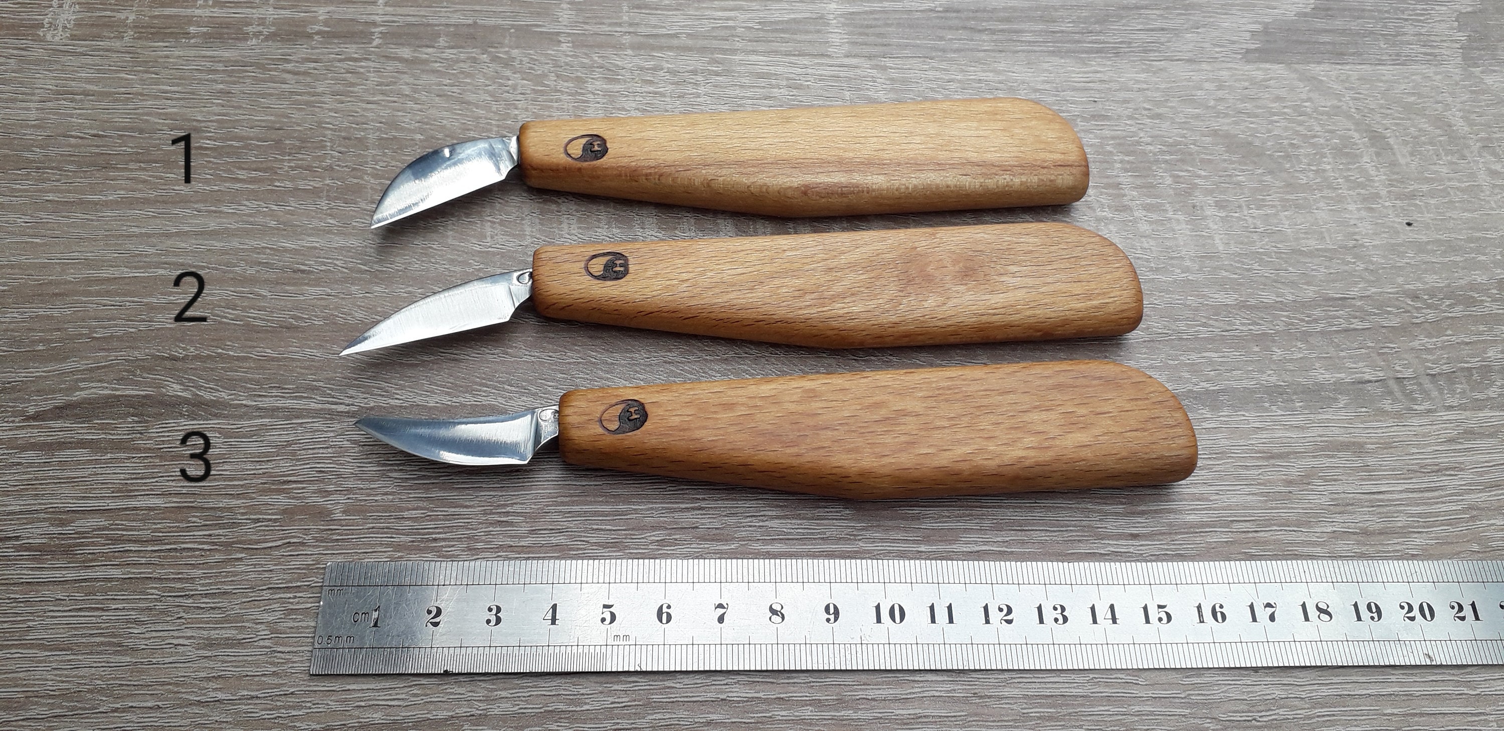 Chip carving knives. Woodcarving knife. Hand knives Etsy