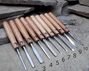 Hand Forged Mini Wood Carving Chisel Set