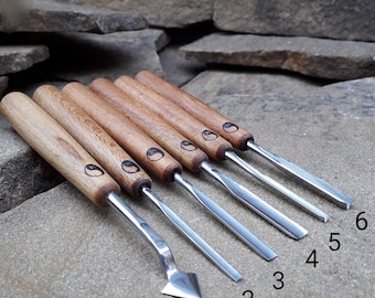 Forged mini chisels. Wood carving chisels.