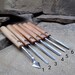 Forged mini chisels. Wood carving chisels. 