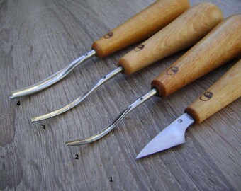 Hand forged. Woodcarving tools.