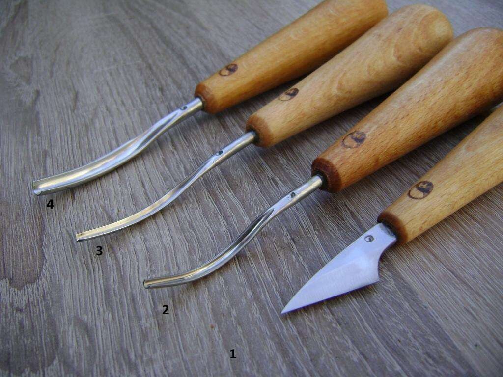 Spoon Carving Kit. Forged by Hand. Spoon Carving Tools. Scorp 