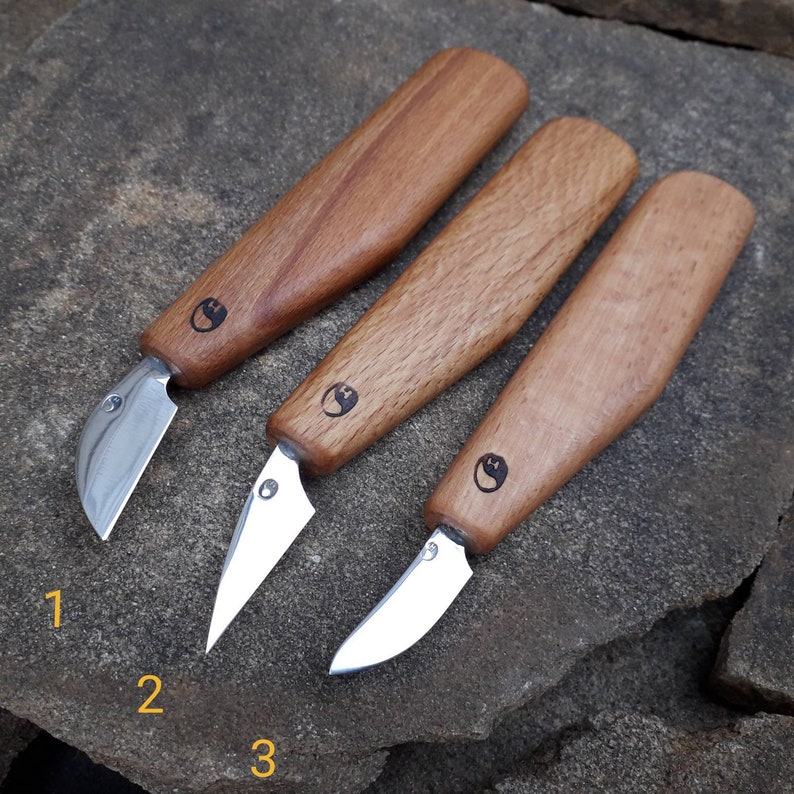 Chip Carving Knives. Woodcarving Knife. Hand Knives Etsy
