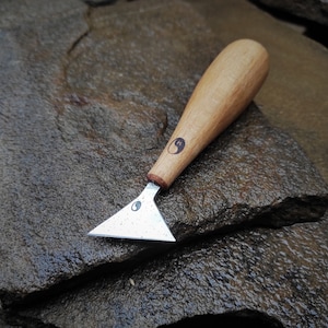 Wood carving tool. Hand forged chisel for chip carving.