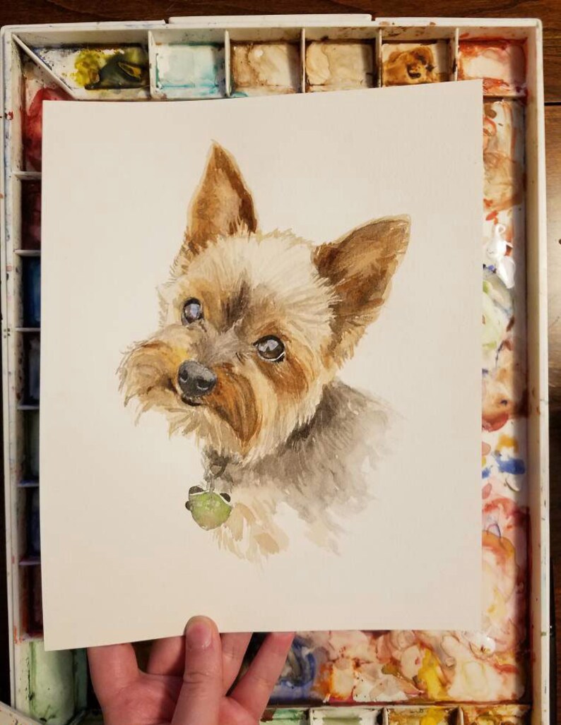 Pet Watercolor Portrait Custom Wall Art